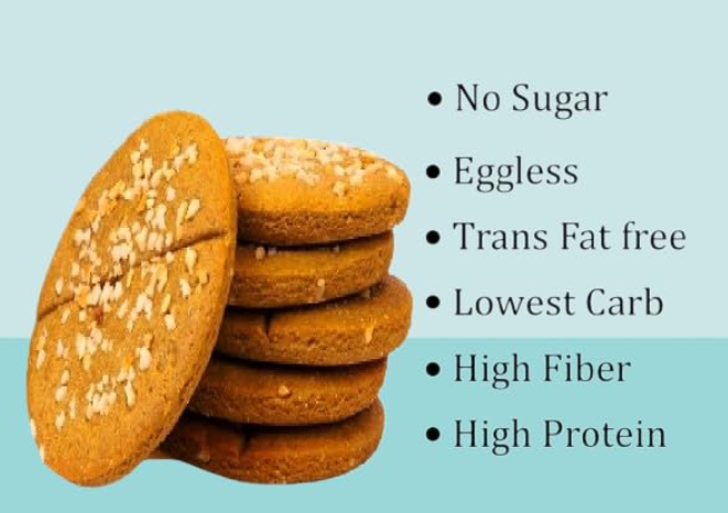 Healthify Sugar Free Oats Cookies Biscuits  - 50g