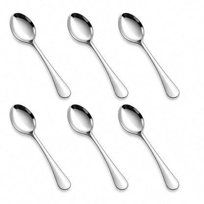 Tosaa Baby Spoon Royal Plain 16G 6-Piece Stainless Steel Spoon Set