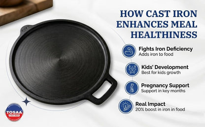 Tosaa Cast Iron Dosa Tawa Smooth 27.5cm
