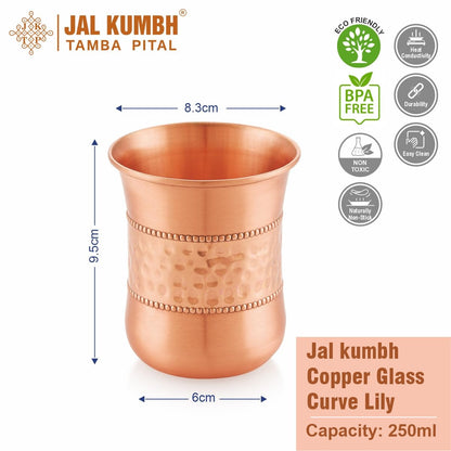 Tosaa Jalkumbh Lily Copper Glass