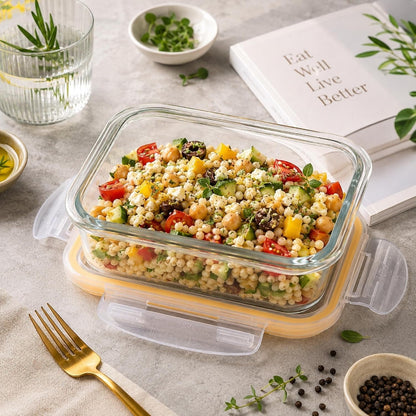 CELLO Fit & Fresh Rectangle Lunch Box Container for Daily Use 640ml Clear