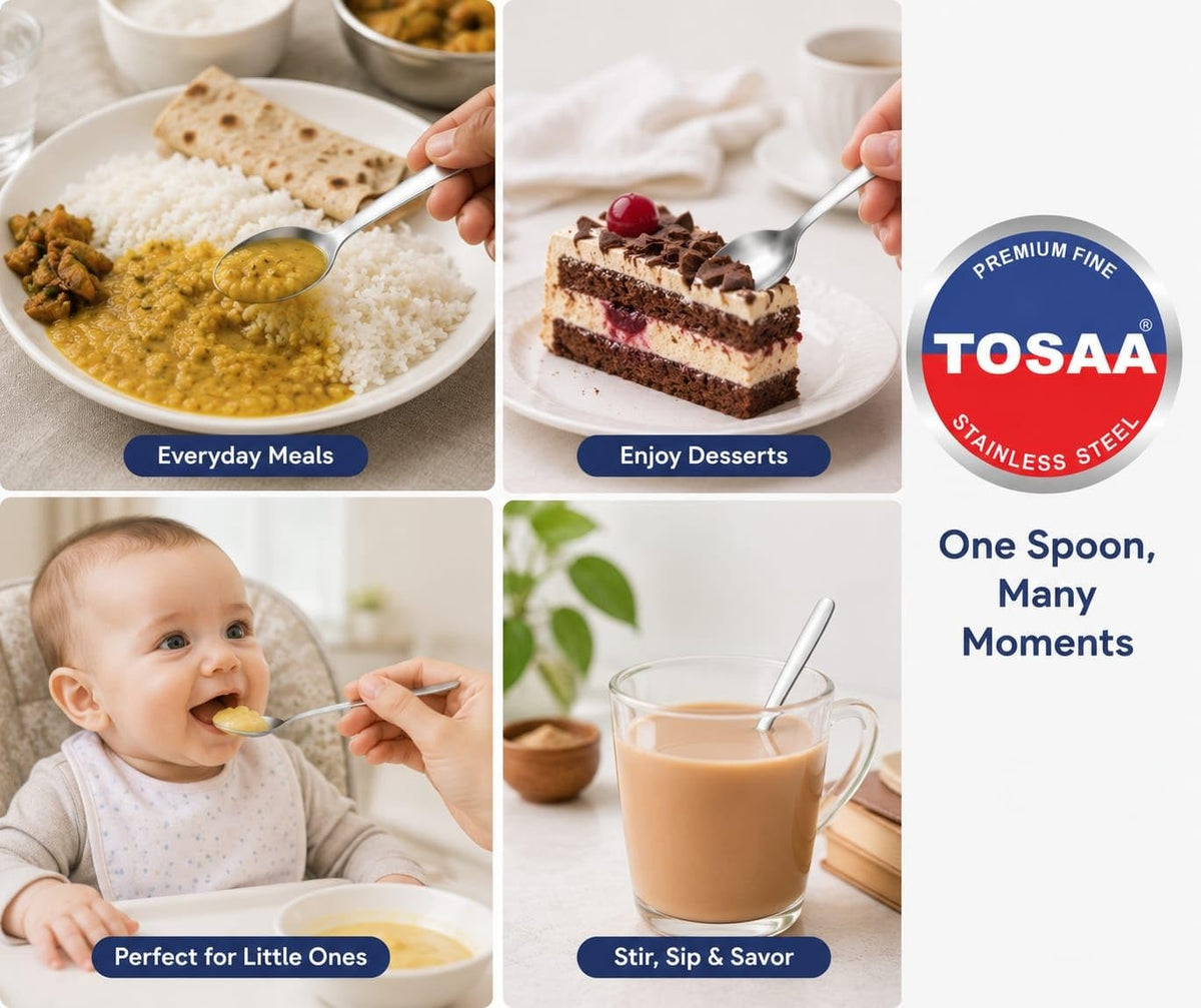 Tosaa Baby Spoon Impress 16G 6-Piece Stainless Steel Spoon Set