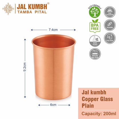 Tosaa Jalkumbh Copper Glass Plain