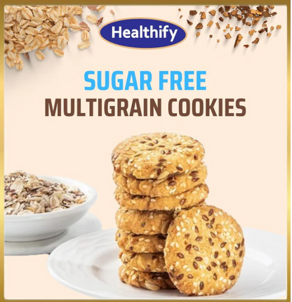 Healthify Sugar Free Multigrain Cookies Biscuits - 200g