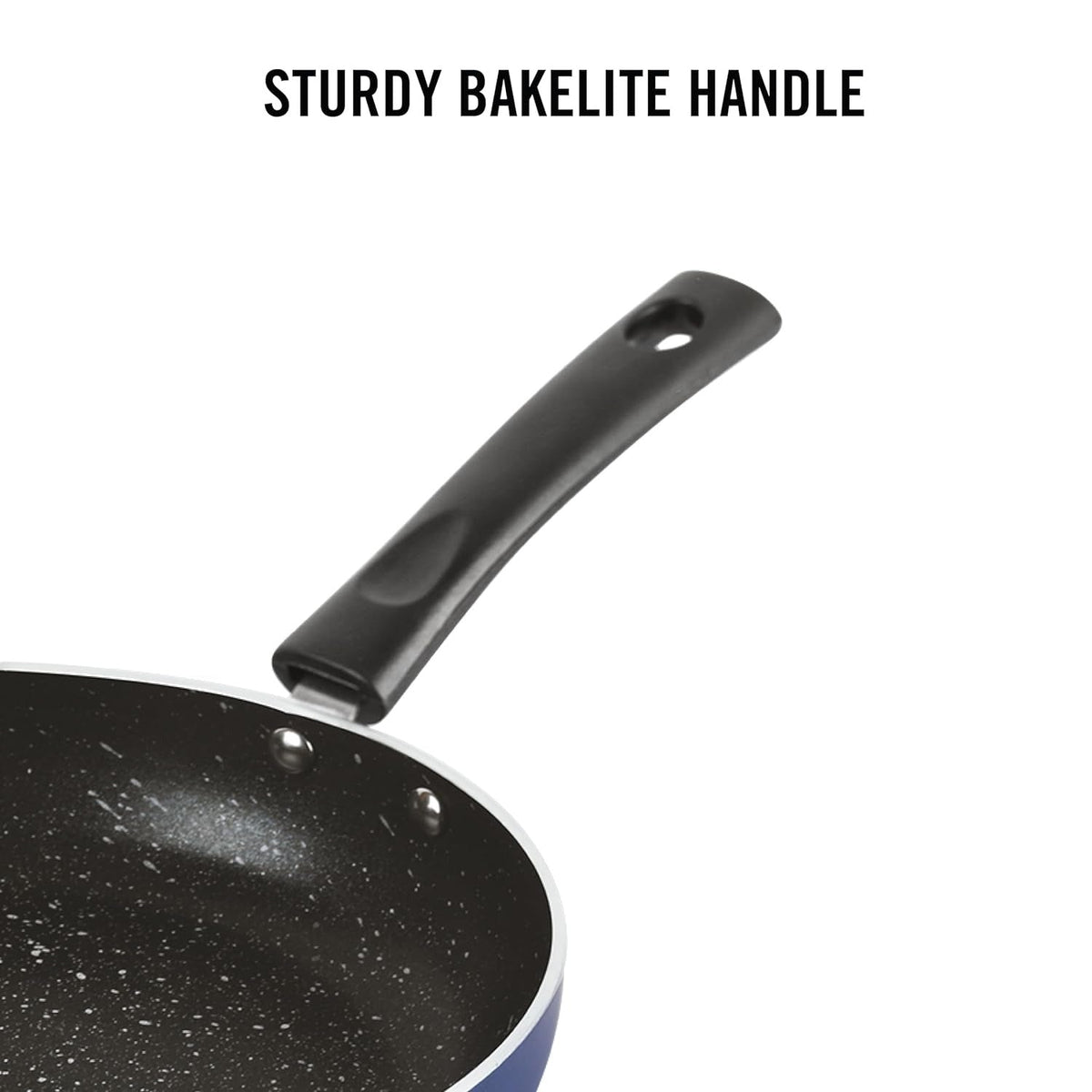 CELLO Regal Non Stick Blue Fry Pan with Spatter - 22cm |