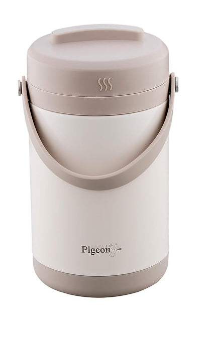 Pigeon-Fusion Vacuum Insulated Stainless Steel Lunch Box-4 (Grey)