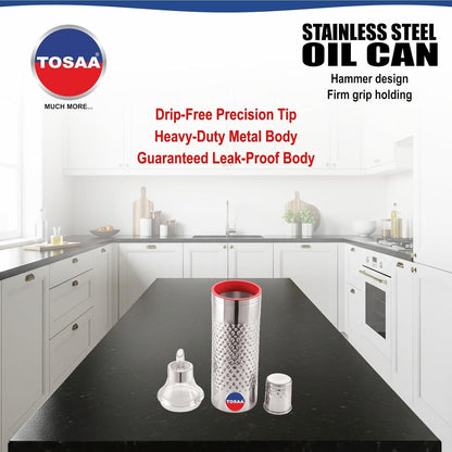 Tosaa Stainless Steel Mathar Oil Can 1100ml