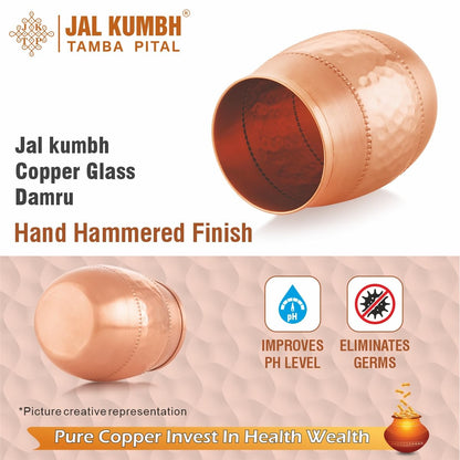 Tosaa Jalkumbh Copper Glass Damru 300ml