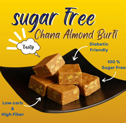 Healthify Sugar Free Chana Almond Burfi - 200g