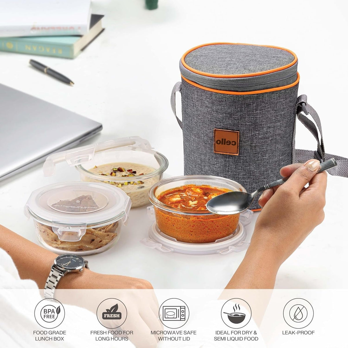 Cello Royale Glass Lunch Box Horizontal