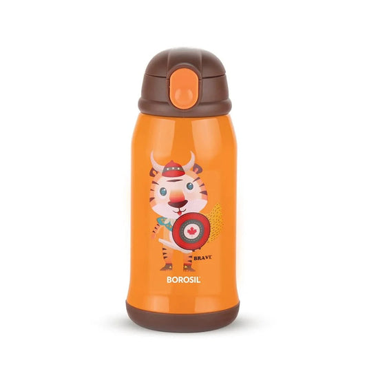 Borosil Hydra Steel Kids Water Bottle School Tigry Insulated