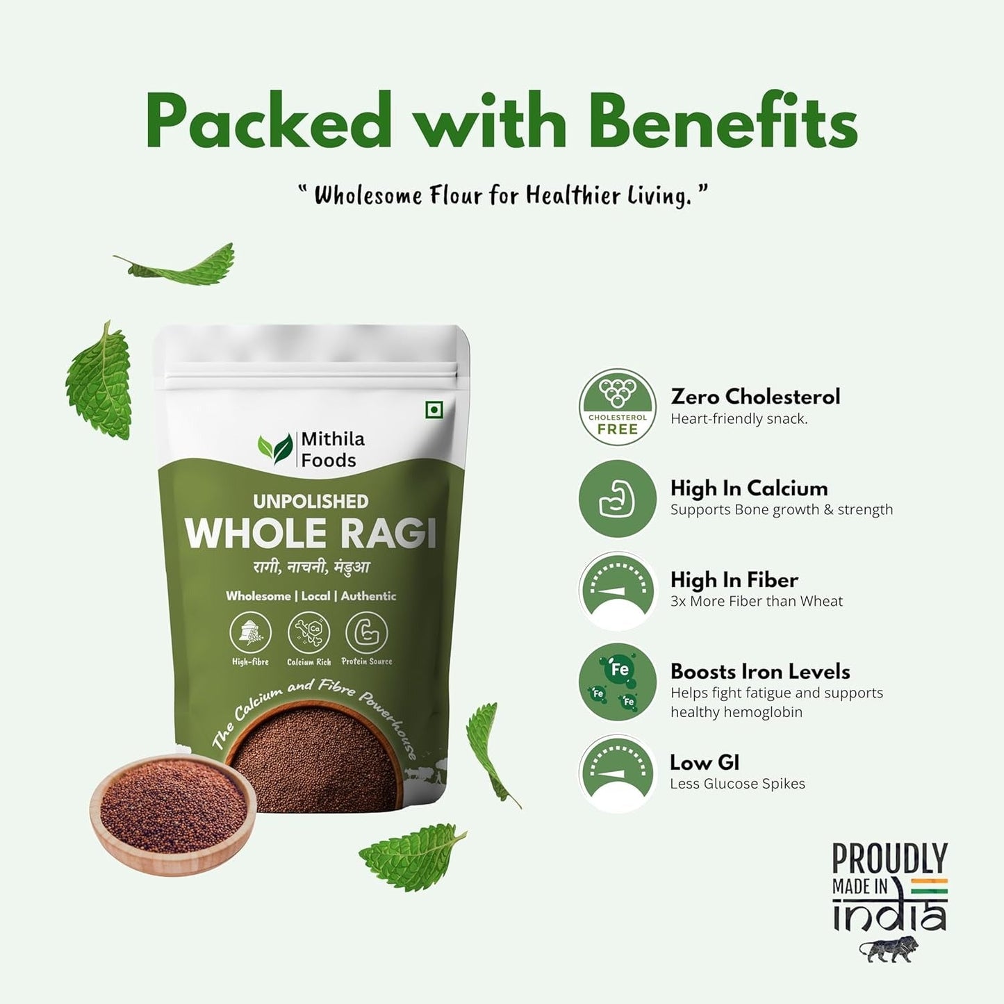Mithila Foods Unpolished Whole Ragi