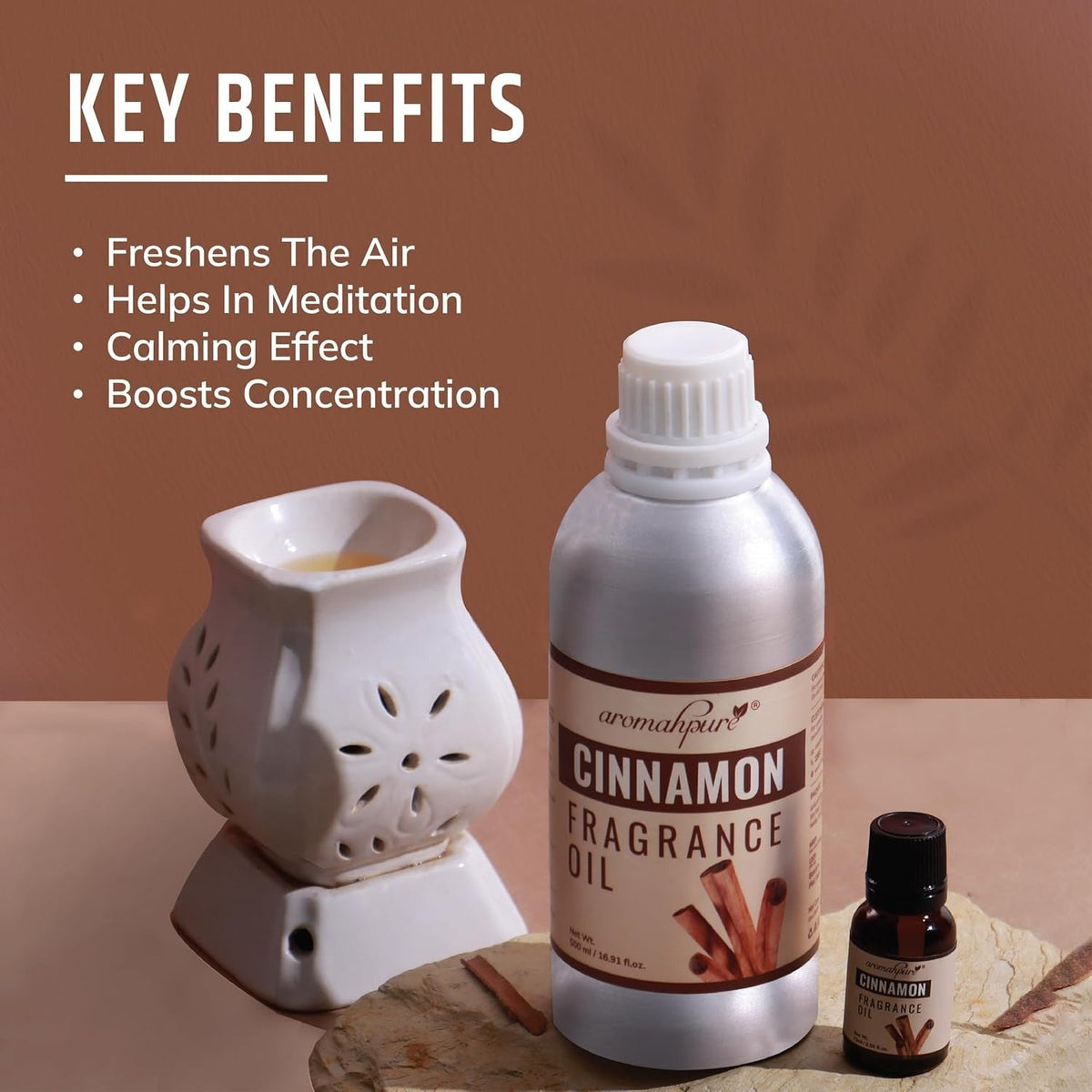 Aromahpure Cinnamon Fragrance Oil - 500 ml
