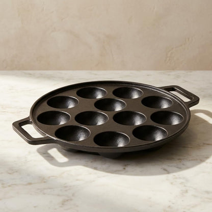 Tosaa Cast Iron Appam Maker 12-Cavity 450ml