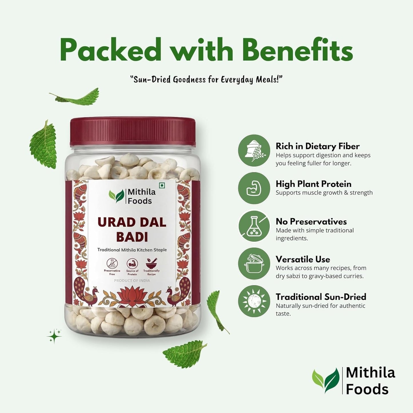 MITHILA FOODS Urad Dal Badi