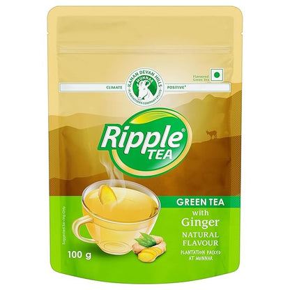 Ripple Green Tea with Natural Ginger Flavour - 100gms