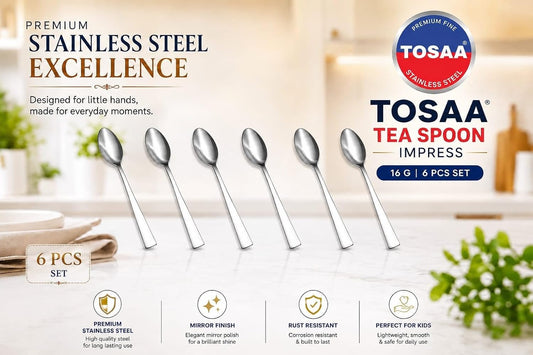 Tosaa Tea Spoon Impress 16G 6-Piece Stainless Steel Spoon Set