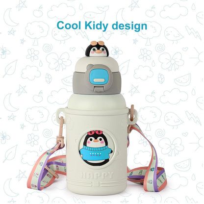 CELLO Kidzbee Babypop Insulated Stainless Steel Flask 500 ml Grey