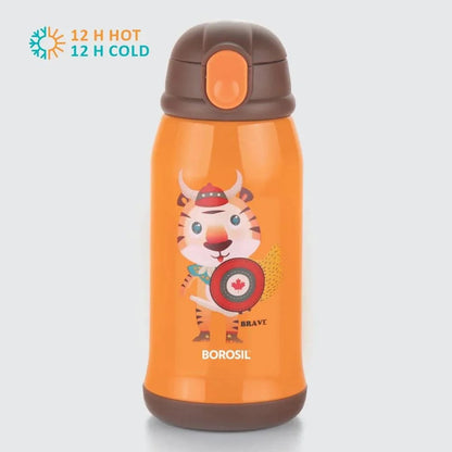 Borosil Hydra Steel Kids Water Bottle School Tigry Insulated