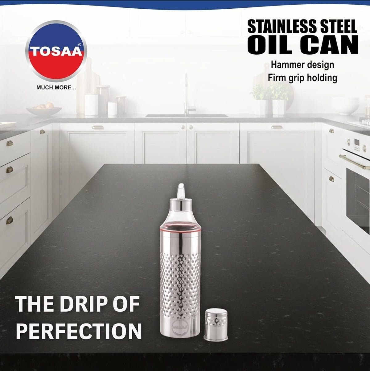 Tosaa Stainless Steel Mathar Oil Can 1100ml