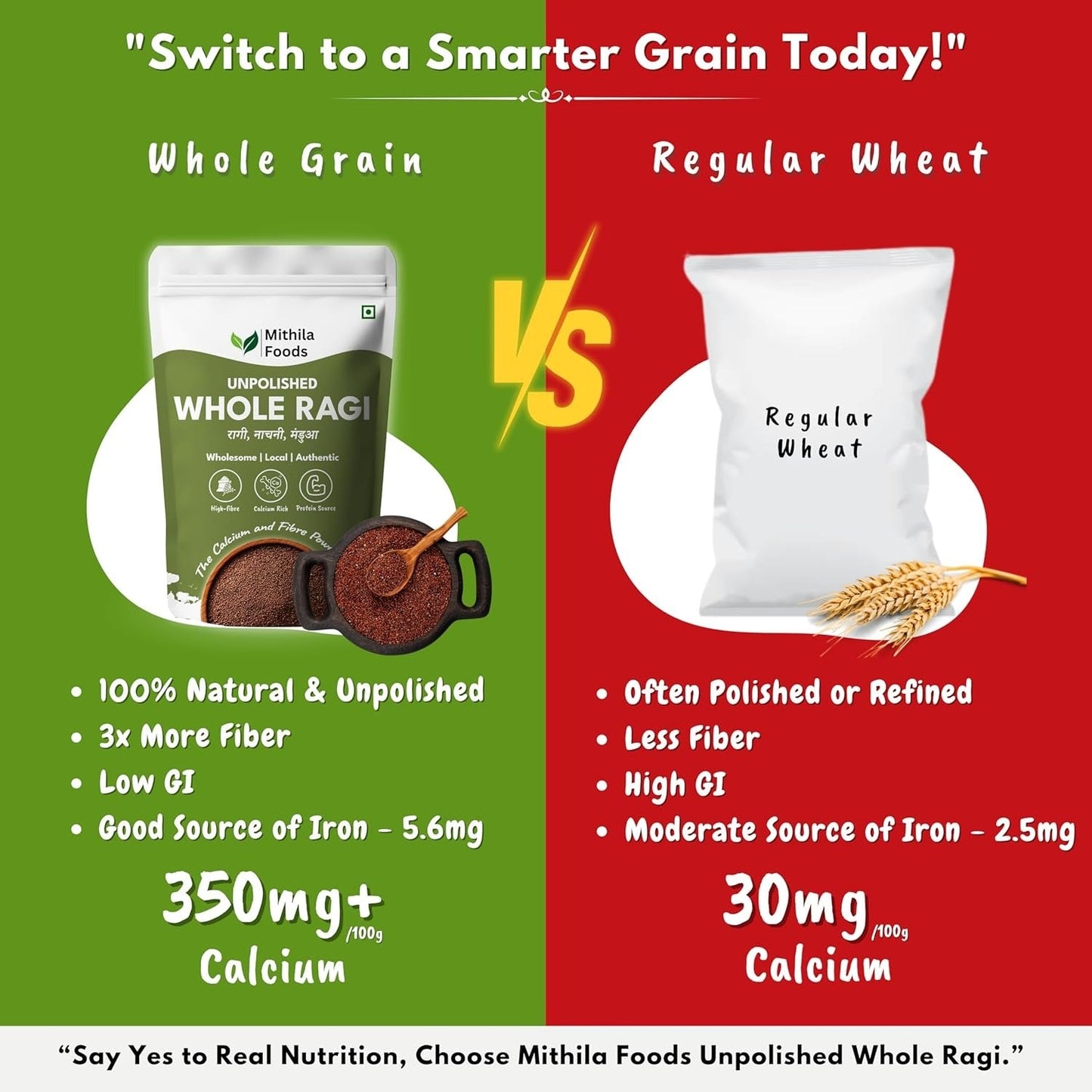Mithila Foods Unpolished Whole Ragi