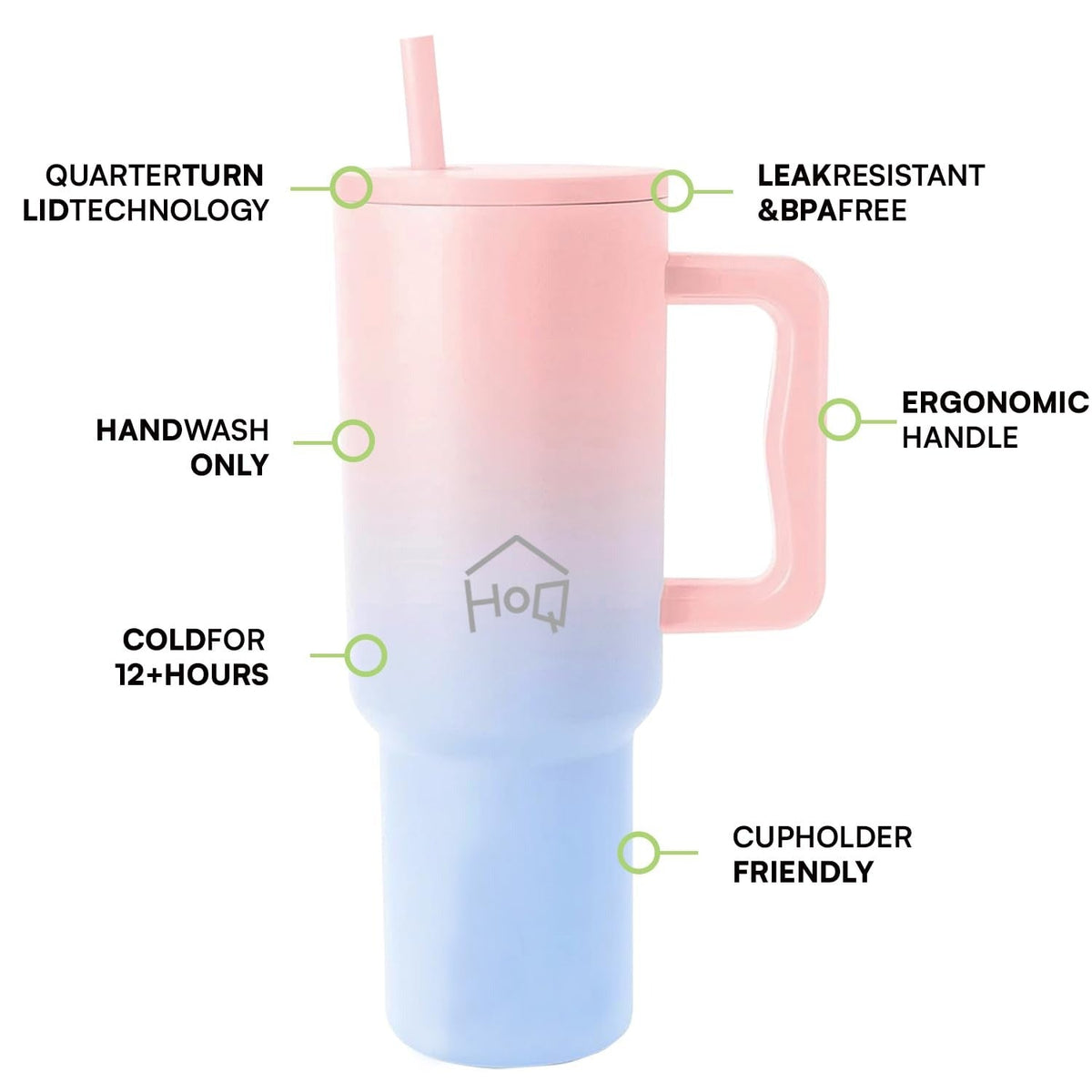 House of Quirk 1200ML Custom Name Tumbler - Cotton Candy Haze