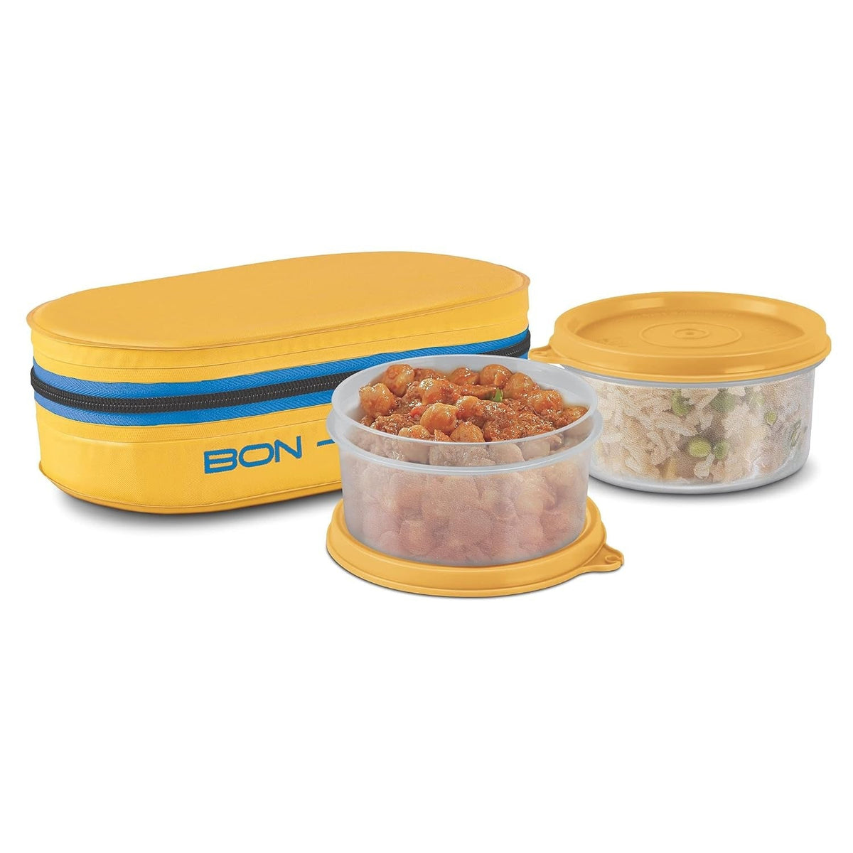 MILTON New Bon Bon Lunch Box with 2 Leak-Proof containers, 280 ml Each, Yellow