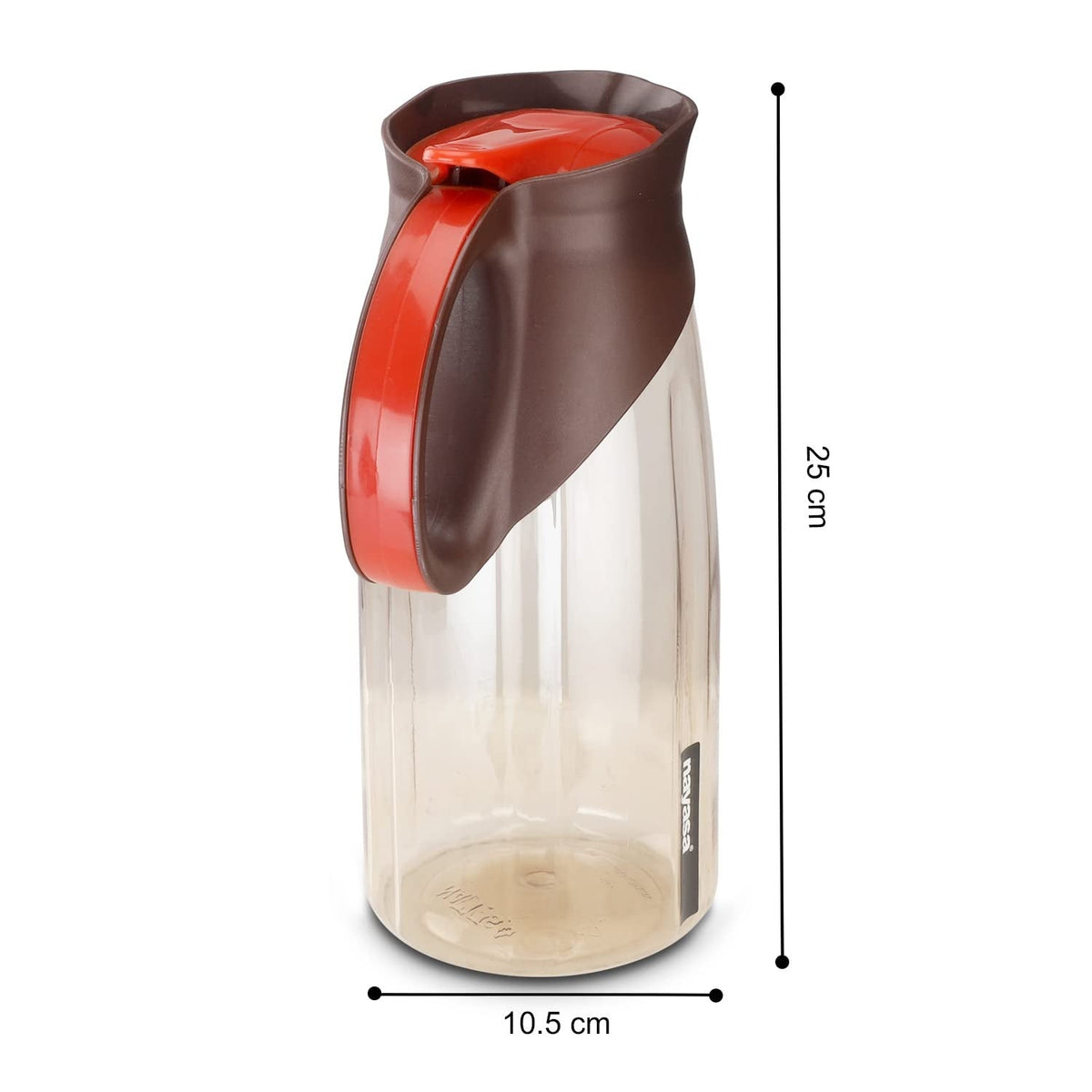 Nayasa Aviator 1650 ml BPA Free Leak Proof Plastic Water Jug - Brown