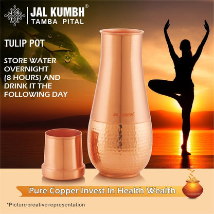 Tosaa Jalkumbh Copper Tulip Pot