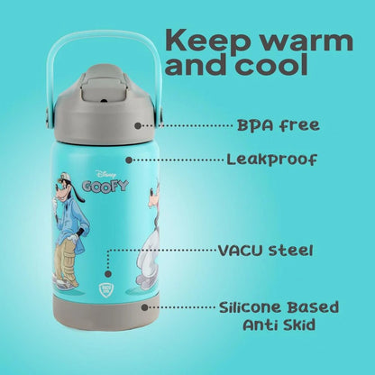Cello Gen Alpha Kids Insulated Flask,3D Touch and Feel Design, 370 ml