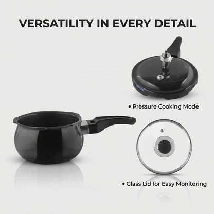 Vinod Kraft Hard Anodised Pressure Cooker 1.5L Induction Friendly
