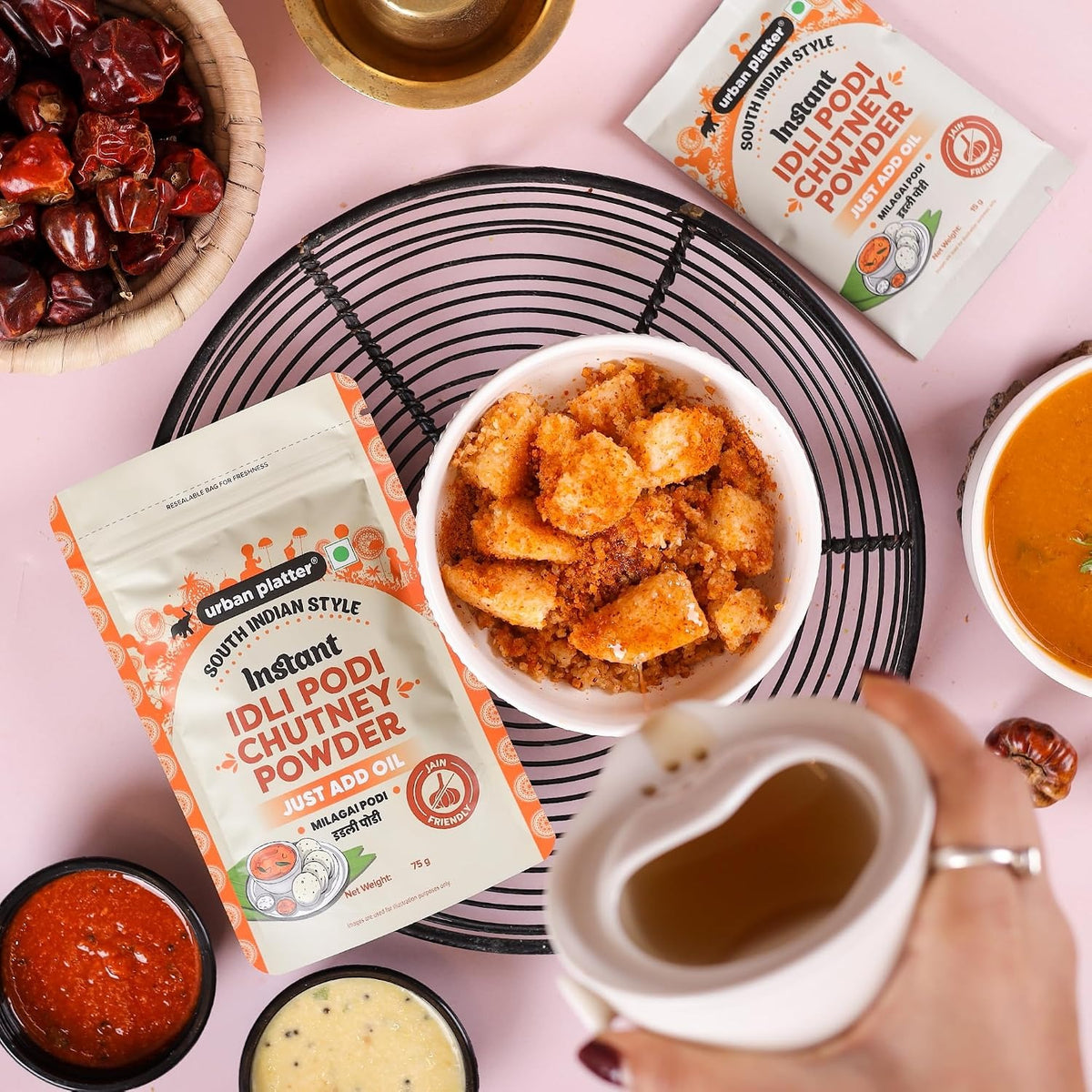 Urban Platter South Indian Style Instant Idli Chutney Powder - 250 gms