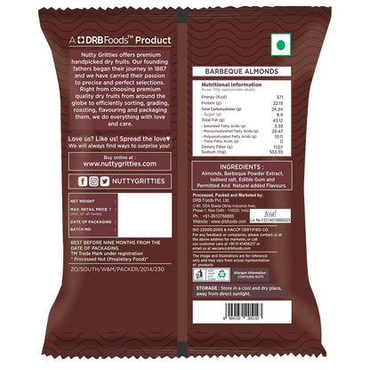Nutty Gritties Barbeque Almonds - 200g