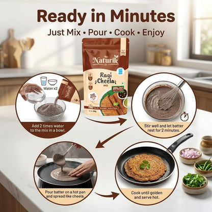 The Naturik Co Ragi (Millets) Cheela Mix
