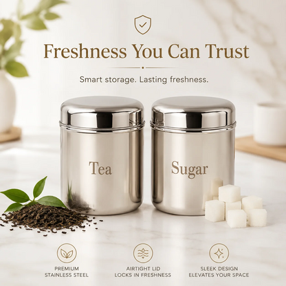 Kraft Prime Stainless Steel Canister Set 2 Pc