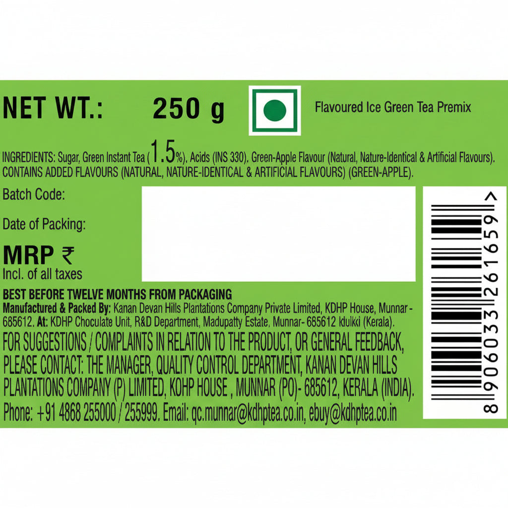 Ripple Green Ice Tea Green Apple Flavoured - 250gm