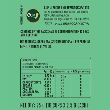 Cup-ji Ready to Sip Mint Green Tea