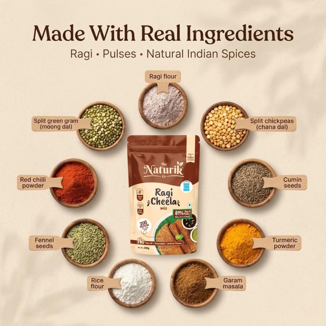 The Naturik Co Ragi (Millets) Cheela Mix
