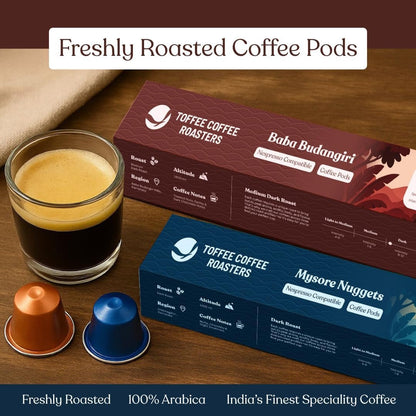 Toffee Coffee Roasters Variety Pack Coffee Pods Aluminium Coffee Capsules