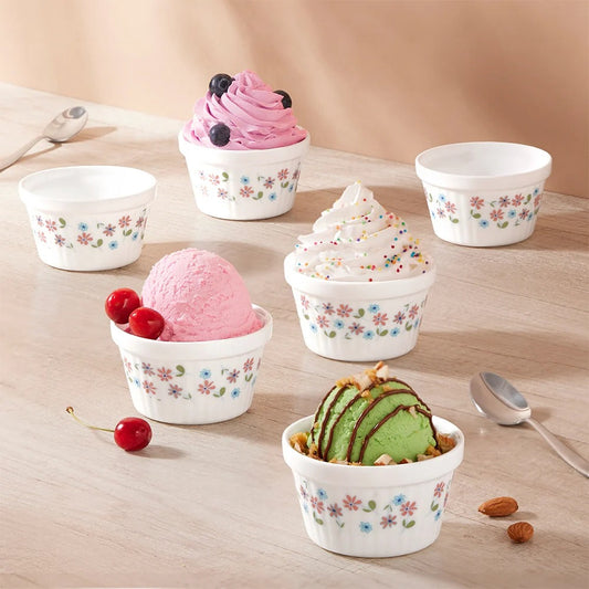 Borosil Larah Opalware Jubilee Ice Cream Bowl Set