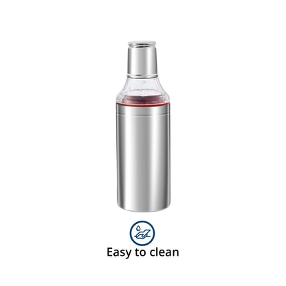 Kraft Stainless Steel Oil Dispenser Bottle with Cap and Nozzle - 1 Litre