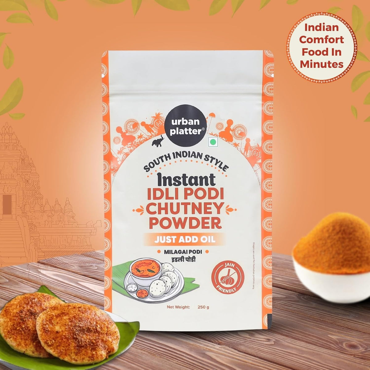 Urban Platter South Indian Style Instant Idli Chutney Powder - 250 gms