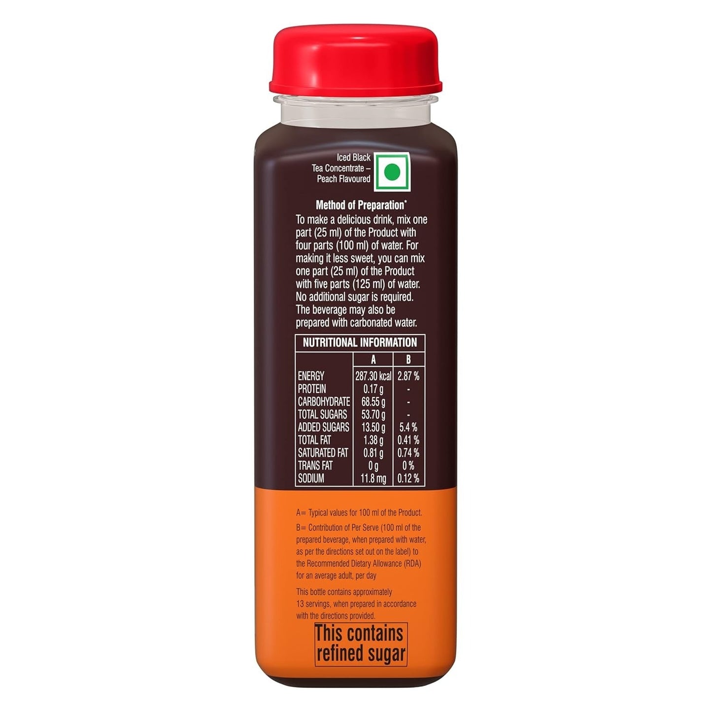 Ripple Black Ice Tea Peach Flavoured Liquid Concentrate-250ml