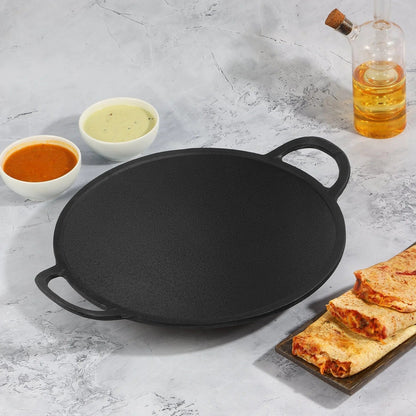 Kraft Infinity Pre-Seasoned Cast Iron Dosa Tawa 28cm Induction Friendly