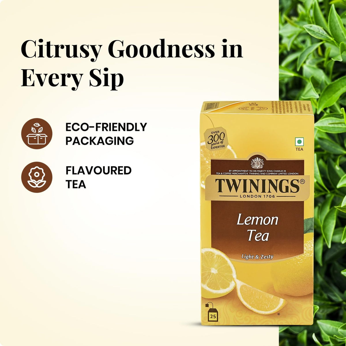 Twinings Lemon Black Tea 25 Tea Bags - 50 gms