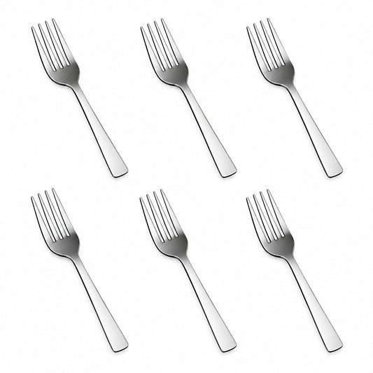 Tosaa Baby Fork Royal Plain 16G Pack of 6 Stainless Steel