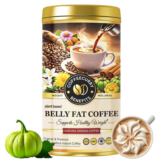 Coffeecurry Belly Fat Coffee Instant Coffee Powered with Herbs to Help Burn Stubborn Belly Fat