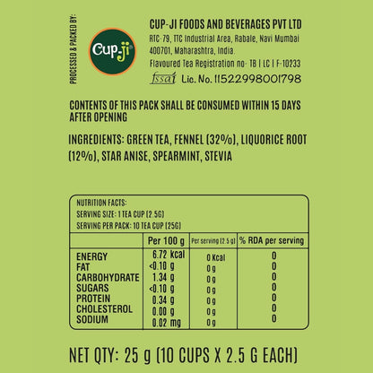 Cup-ji Ready To SIP Fennel Green Tea