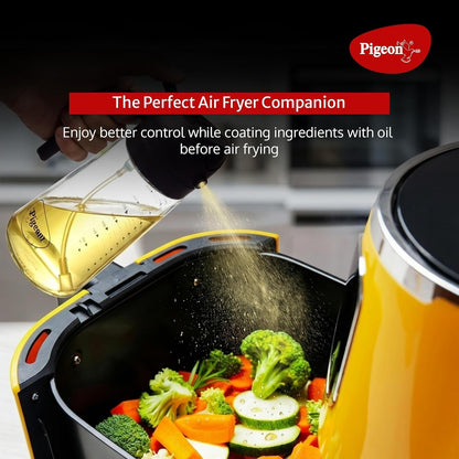 Pigeon Glass Oil Sprayer and Dispenser Bottle for Cooking, 450 ml Capacity, Black