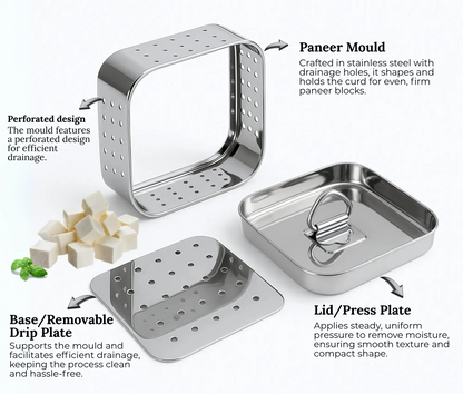 Kraft Stainless Steel Square Paneer Maker